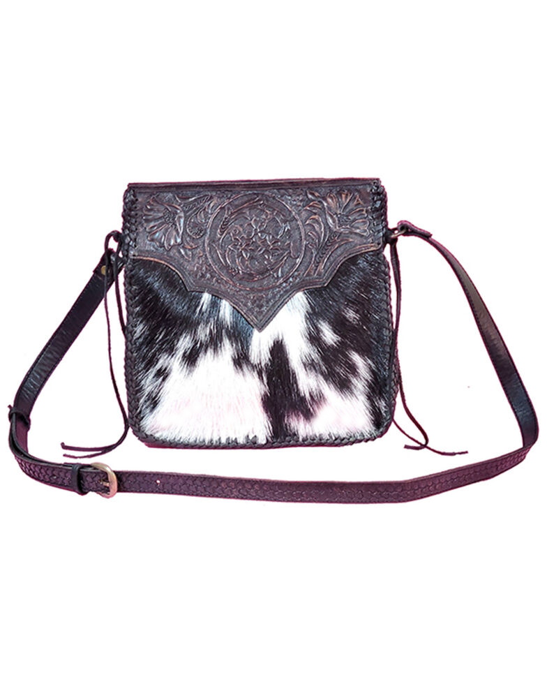 (image for) Holbrook Hair On Hand Tooled Leather Pouch Bag